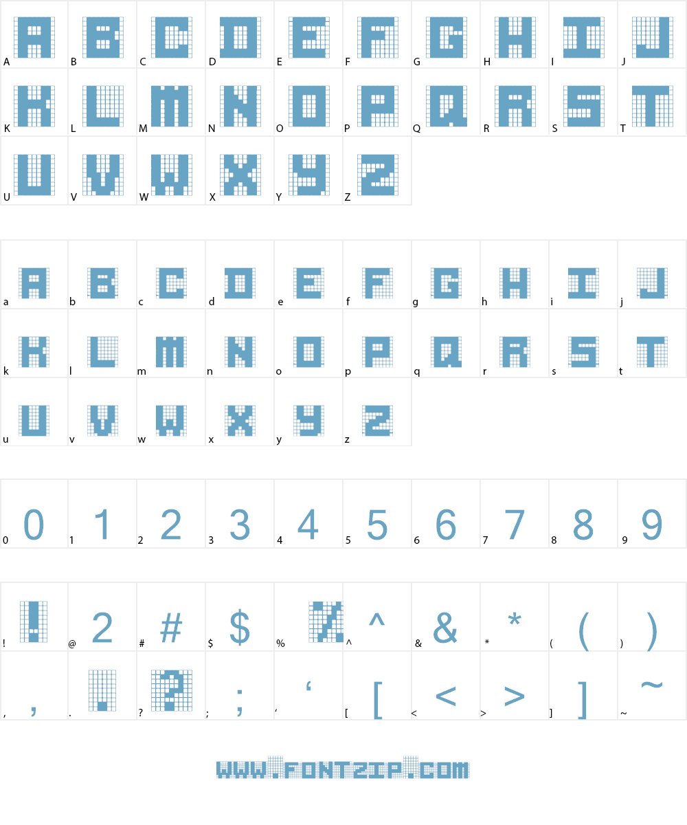 RUBIKS CUBE Font Character
